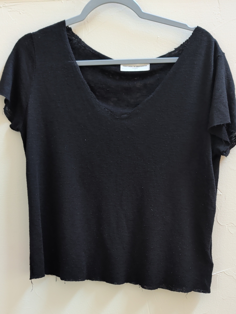 Urban Outfitters Black V-Neck Short Sleeve Tee